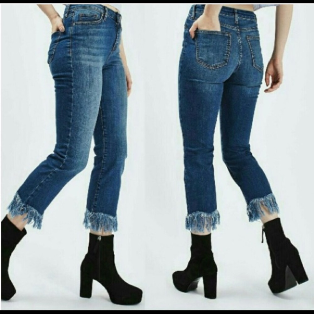 TopShop motto free fringe jeans